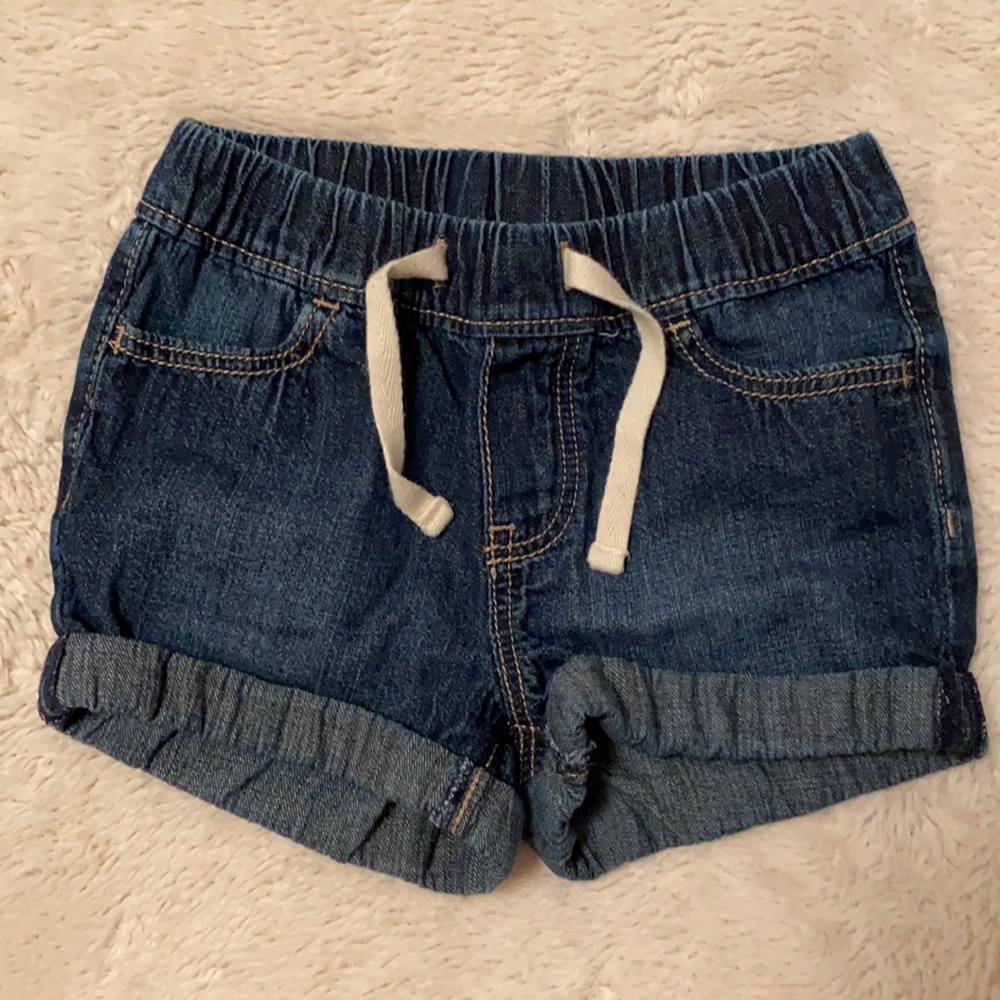 GAP dark jean cuffed shorts